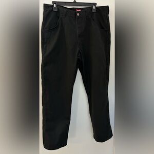 Wrangler Pants Black Size 36x30 5112320216 Workwear Relaxed 5 Pocket Work